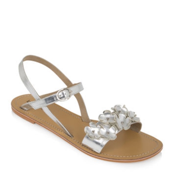 long tall sally Shoes - ⬇️Long Tall Sally Silver Eloise Floral Sandals NWT